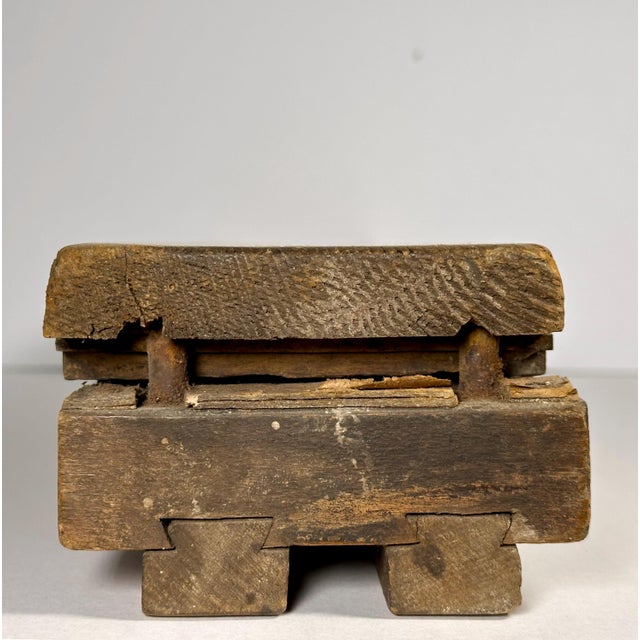 Wood Antique Wooden Cigar Mold, S. Maier No. 385, Primitive Display For Sale - Image 7 of 10