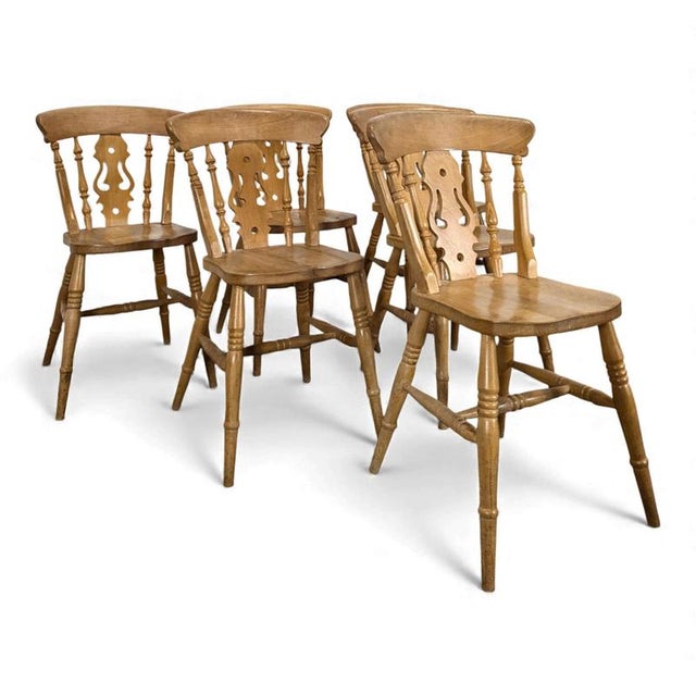 Wood Western Interiors Chairs, Set of 6 For Sale - Image 7 of 7