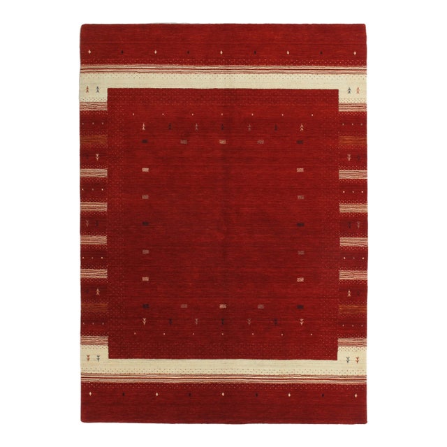 Vintage Hand-Knotted Gabbeh Rug 5'9" X 8'0" For Sale