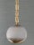 Modern Globe Pendant in Brass and Carved Glass For Sale - Image 4 of 10