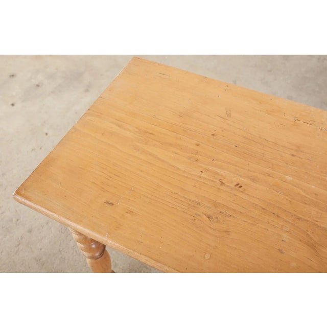 Tan 19th Century Country French Fruitwood Farmhouse Console Table For Sale - Image 8 of 13