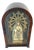 Hand-Painted Bisque Figure of the Virgin of Luján, in Domed Reliquary Vitrine For Sale