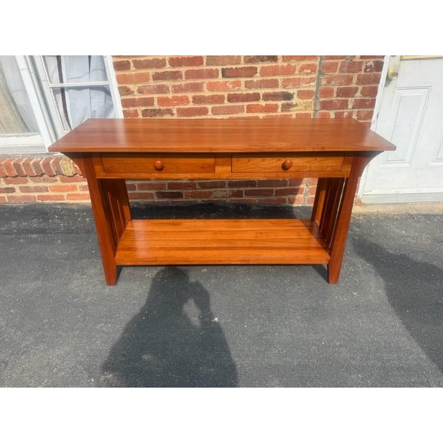 Ethan Allen American Impressions Art & Craft Mission Style Cherry Sofa Hall Table. Console Table Art & craft style,...