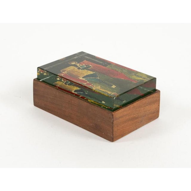 Mid-Century Box in Wood and Art Glass attributed to Erwin Burger for Fontana Arte, Italy, 1950s For Sale - Image 9 of 18