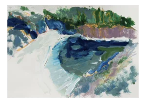'Hidden Cove, Big Sur' by Robert Canete, Post-Impressionst California Seascape