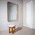 Large rectangular wall mirror with rounded corners and dotted decoration along the outer frame. The inner molding is made...