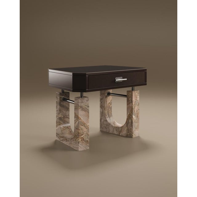 Lincoln Bedside Table by Porus Studio For Sale - Image 10 of 14