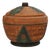 1920s Art Deco Woven Rattan Lidded Basket For Sale