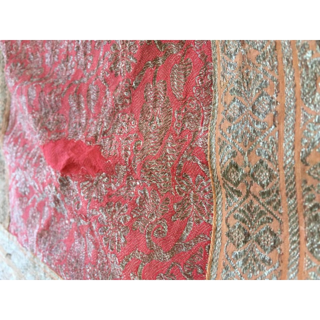 Vintage Indian Silk Sari Textile Quilt Patchwork For Sale - Image 4 of 10