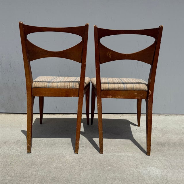 1950s Drexel 'Profile' Dining Chairs Designe by John Van Koert, Set of 4 For Sale In Los Angeles - Image 6 of 17