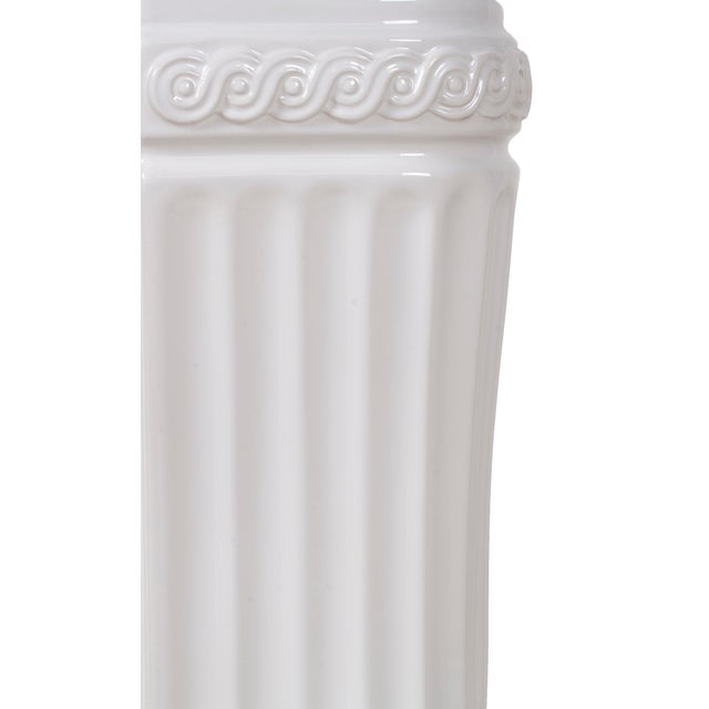 American Sherle Wagner Classical Ceramic Pedestal Sink in White For Sale - Image 3 of 6