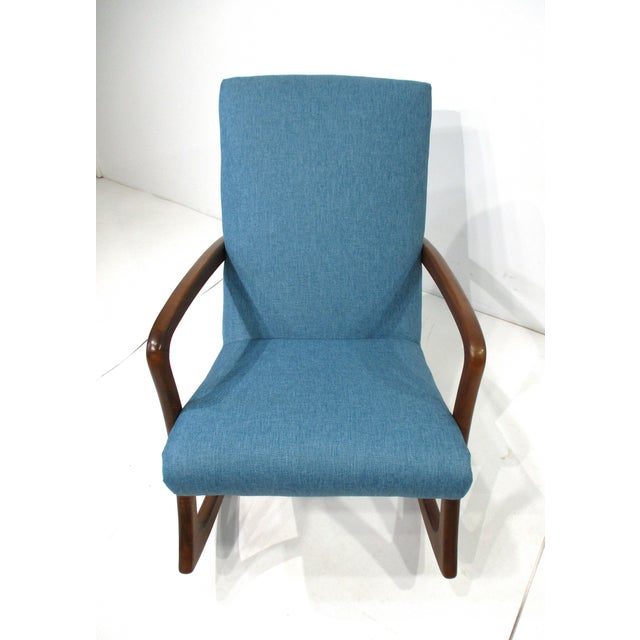 Wood Hans Wegner Danish Styled Rocking Chair For Sale - Image 7 of 10