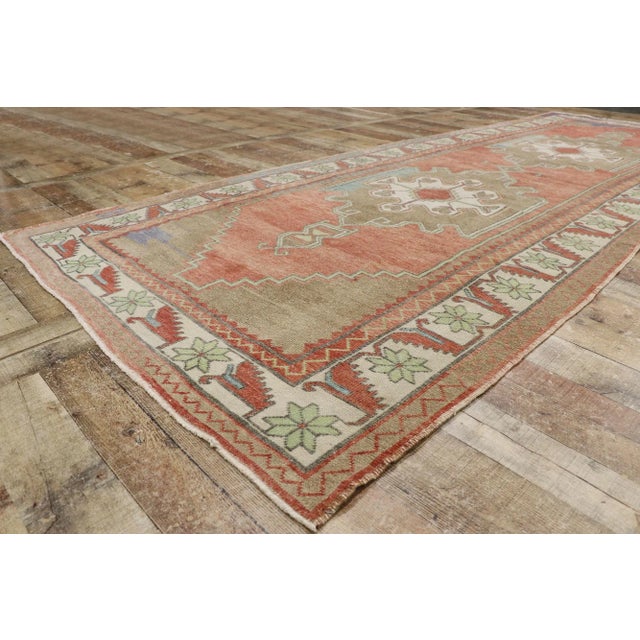 Late 20th Century Vintage Turkish Oushak Rug - 04'07 X 12'07 For Sale In Dallas - Image 6 of 8