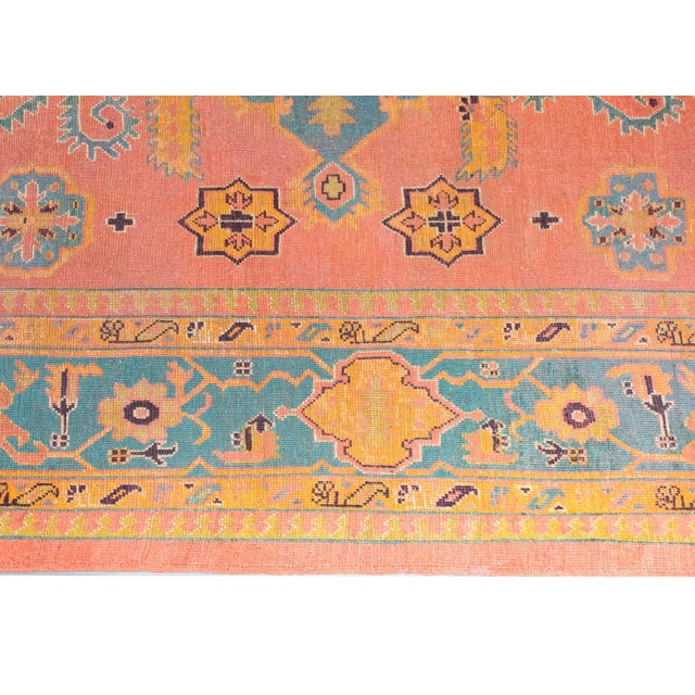 Turkish Early 20th Century Turkish Oushak Rug For Sale - Image 3 of 15