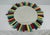 Wall Mirror Round with Colorful Rustic Wooden Frame, 1960s For Sale - Image 4 of 5