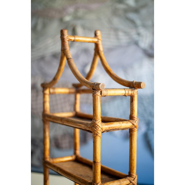 Bamboo Pagoda Shelf, 1960s For Sale - Image 6 of 9