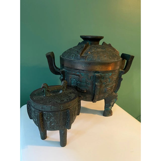 A fabulous 1970s James Mont style small ice bucket or container, in the style of Tony Duquette and James Mont. This...