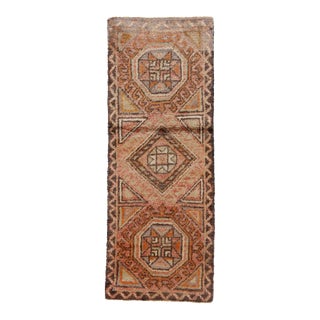 Vintage Turkish Hand-Knotted Yastik - 1'4" X 3'6" For Sale