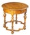 Queen Anne Hickory Chair Company William & Mary Style Round Oak Side Table For Sale - Image 3 of 13