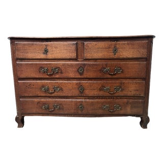 Louis XV Style Chest of Drawers in Oak, 1700s For Sale