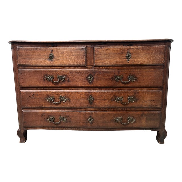 Louis XV Style Chest of Drawers in Oak, 1700s For Sale