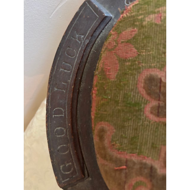 Vintage Victorian Horseshoe foot stool made in Chicago by Bruschke & Ricke Pat. Nov. 30th 1880. Original metal tag on the...