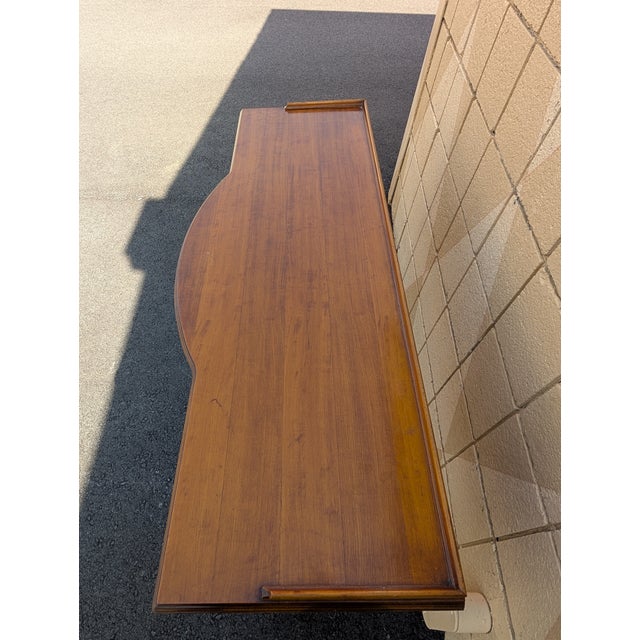 Brown Mid 20th Century Hepplewhite Style Mahogany Bow Front Sideboard For Sale - Image 8 of 18