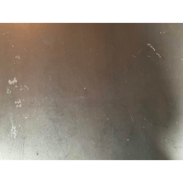 Vintage Modernist Style Square Raw Steel Side Table For Sale - Image 9 of 10