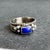 Vintage Lapis Lazuli Ring Sterling Silver Blue Gemstone Band Southwestern Size 6 For Sale - Image 12 of 12