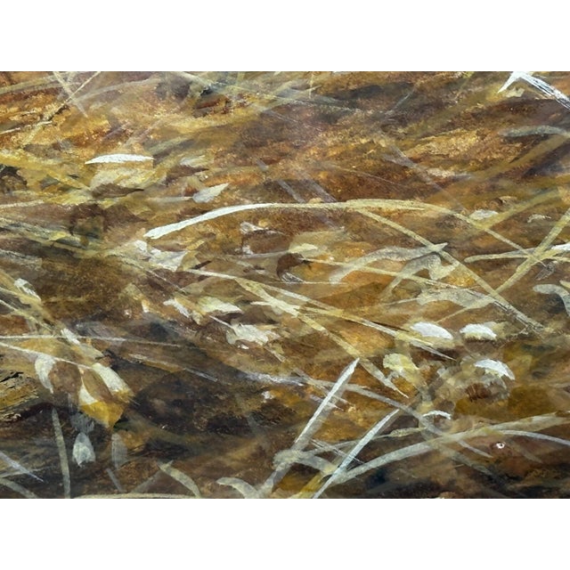 1980s British Ornithology Watercolor of Grey Partridges in New Forest Moor in the Manner of Archibald Thorburn For Sale - Image 5 of 18