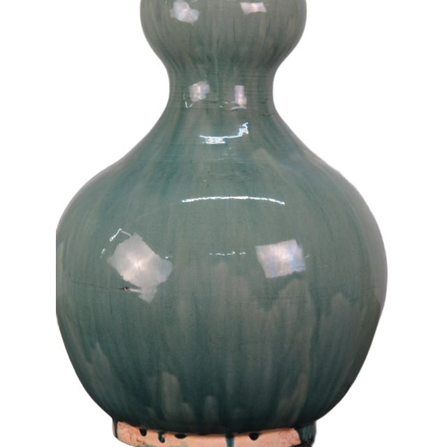Turquoise Gourd Vase For Sale - Image 4 of 7