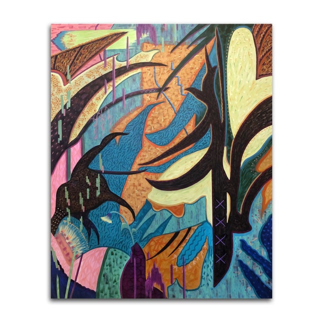 "Everybody Wants to Rule the World" Contemporary Original Abstract Acrylic Painting by Albert Leon Sultan For Sale - Image 13 of 13