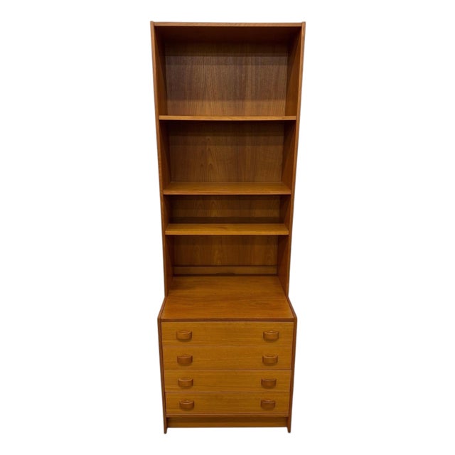 Vintage Danish Modern Domino Møbler 2-Piece Lingerie Bookcase For Sale
