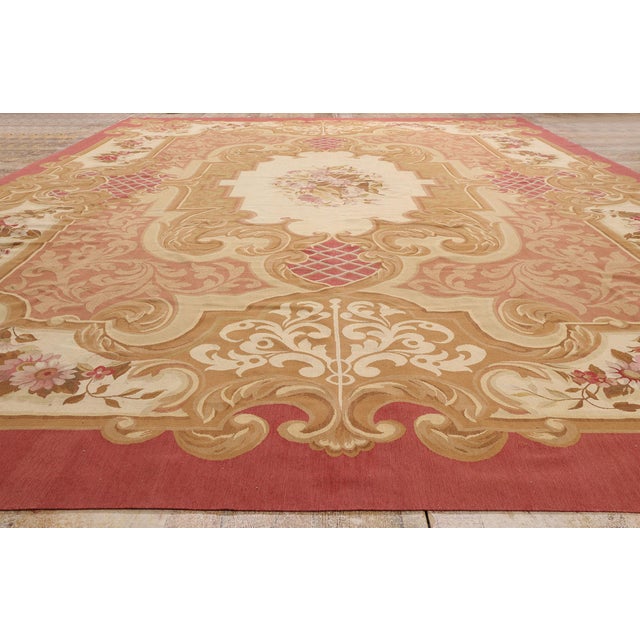 Vintage Chinese Aubusson Rug, 12'00 X 17'11 For Sale - Image 9 of 10