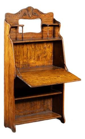 Early 20th Century Oak Drop-Front Secretary Desk
