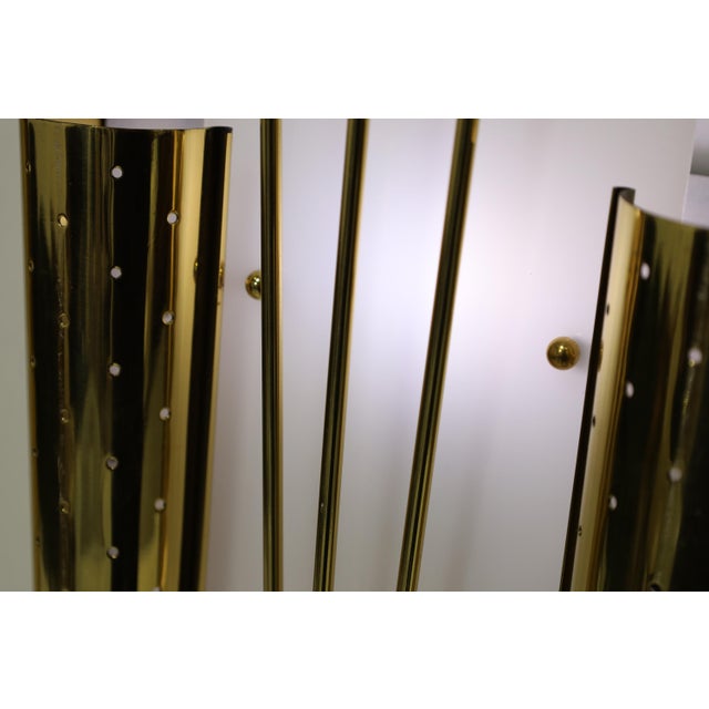 Paavo Tynell Pair of Italian Wall Sconces in Brass and Lucite, 1960s For Sale - Image 4 of 8