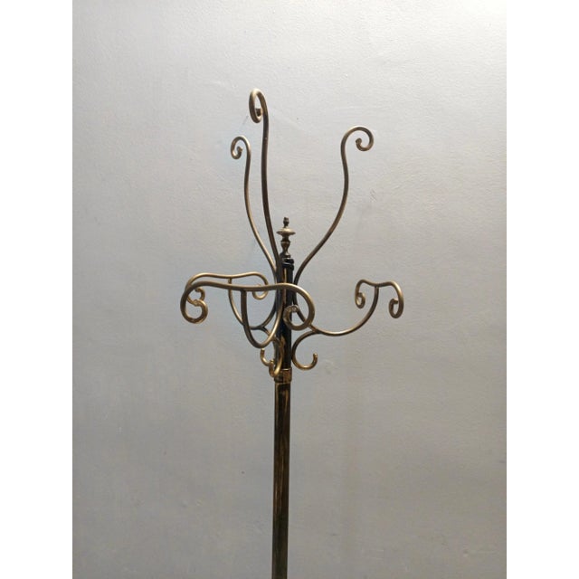 Brass Iron Hat and Coat Rack attributed to Meazza, Italy, 1960s For Sale - Image 6 of 15