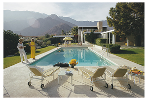 Slim Aarons, Palm Springs Pool, Limited Edition Estate Stamped Photographic Print, 1980s