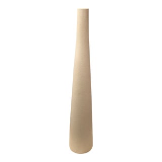 Vintage Jaru 1950’s Tall White Mid-Century Modern Pottery Vase For Sale