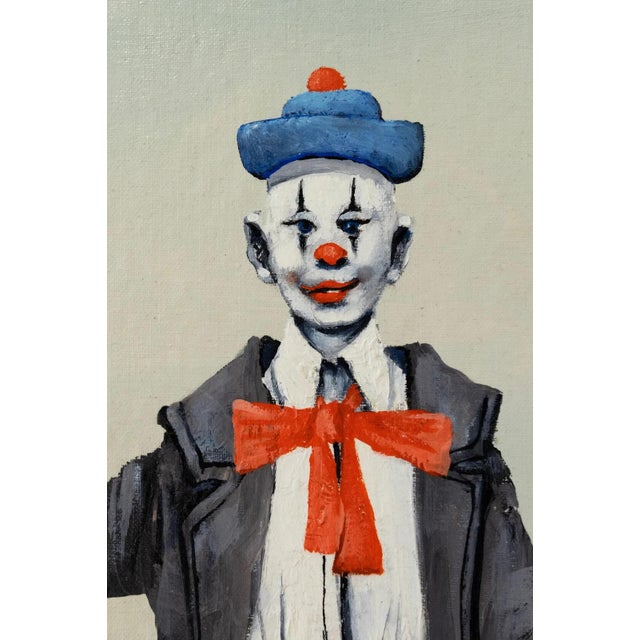 Textile John Morris Mr. Otto Signed Midcentury Modern Surrealist Oil Painting on Canvas For Sale - Image 7 of 7
