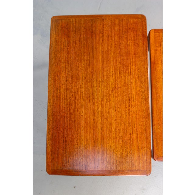 Vintage Danish Bramin Nesting Tables in Teak by H.W. Klein for Bramin, 1960s, Set of 3 For Sale - Image 14 of 15