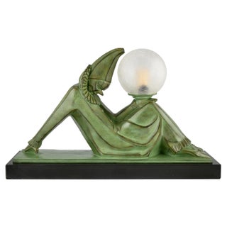 Art Deco Lamp by Marcel André Bouraine & Max Le Verrier, 1970 For Sale