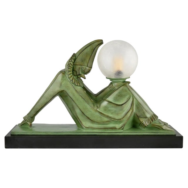 Art Deco Lamp by Marcel André Bouraine & Max Le Verrier, 1970 For Sale