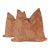 Lee Jofa Chenille Pillows in Cognac - A Pair For Sale