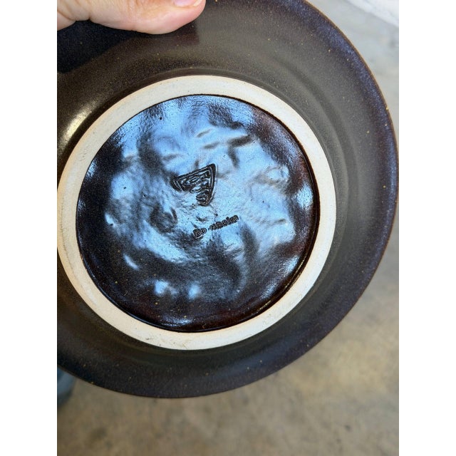 Ceramic Bowl Michael Andersen & Søn Danish Studio Pottery Pan Playing Flute 1960s For Sale - Image 10 of 10