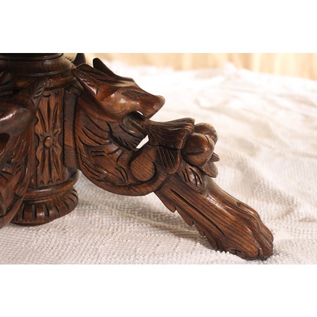 Early 19th Century Oak Coffee Table With Gargoyles For Sale - Image 10 of 17
