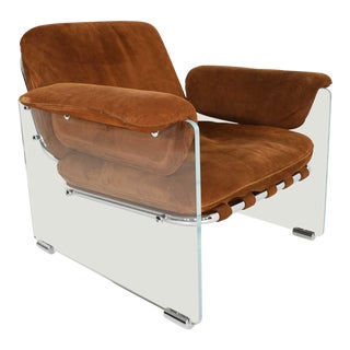 Pace Collection Argenta Lucite Lounge Chair