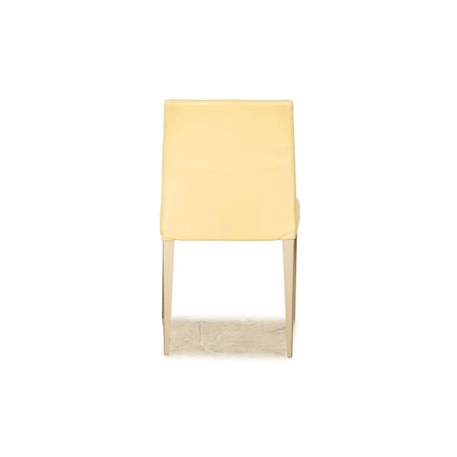 Cream Leather Chairs from B&B Italia, Set of 4 For Sale - Image 8 of 10