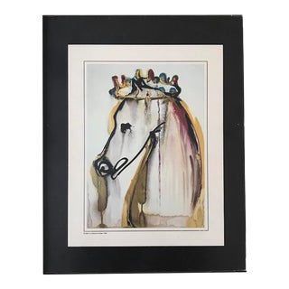 Vintage 1987 Framed Print of Salvador Dali, Caligula's Horse For Sale