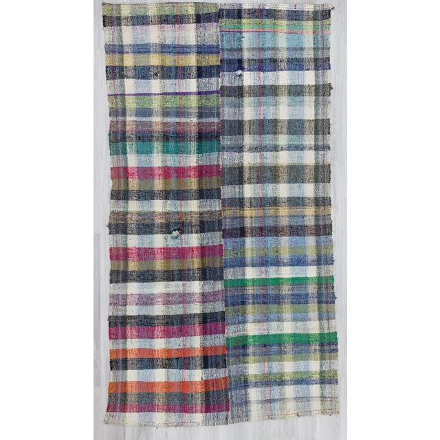 Vintage rag rug from Adana region of Turkey.In good condition. Approximately 45-55 years old.